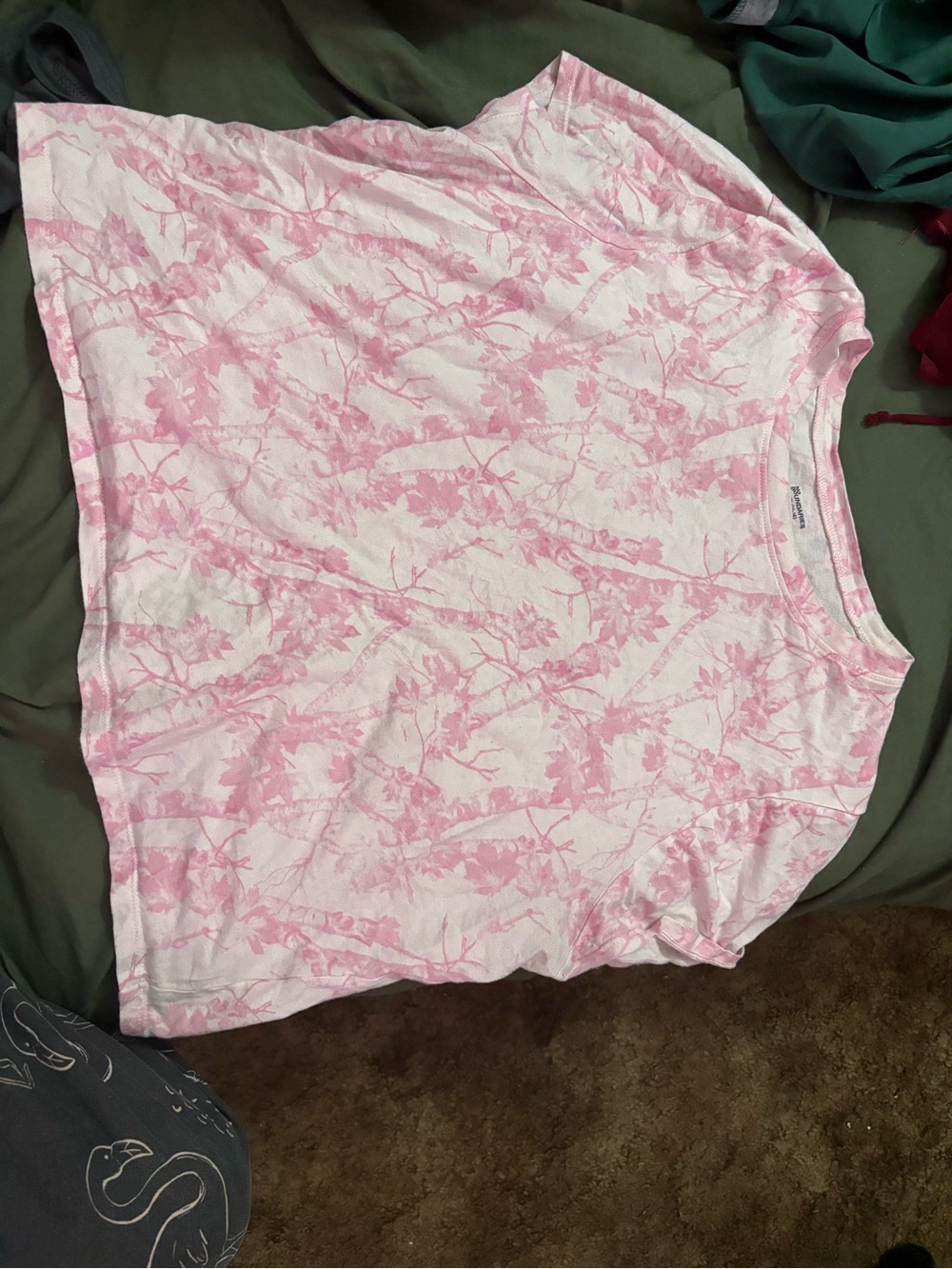 No Boundaries Pink Floral Short Sleeve Tee